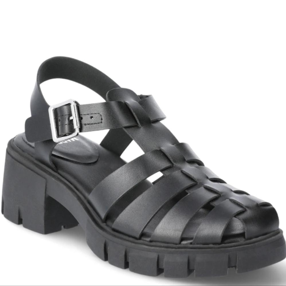 Madden NYC  Women's  Fisherman Block Heel Sandals   Various Sizes Black.   NWT